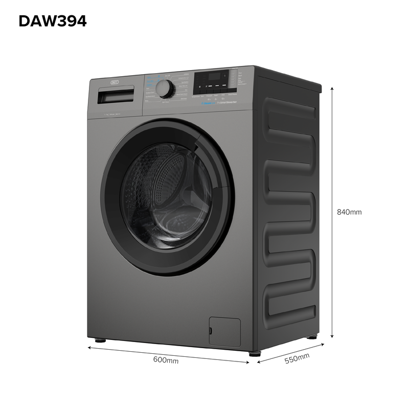 Defy 7kg Front Loader SteamCure Technology Manhattan Grey DAW394-4