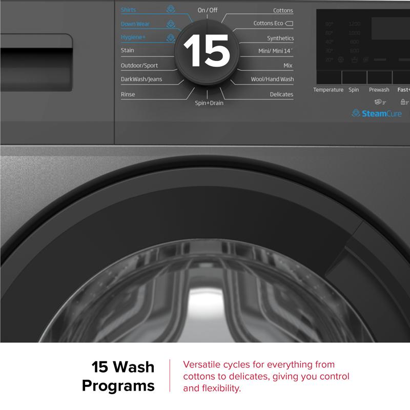 Defy 7kg Front Loader SteamCure Technology Manhattan Grey DAW394-9