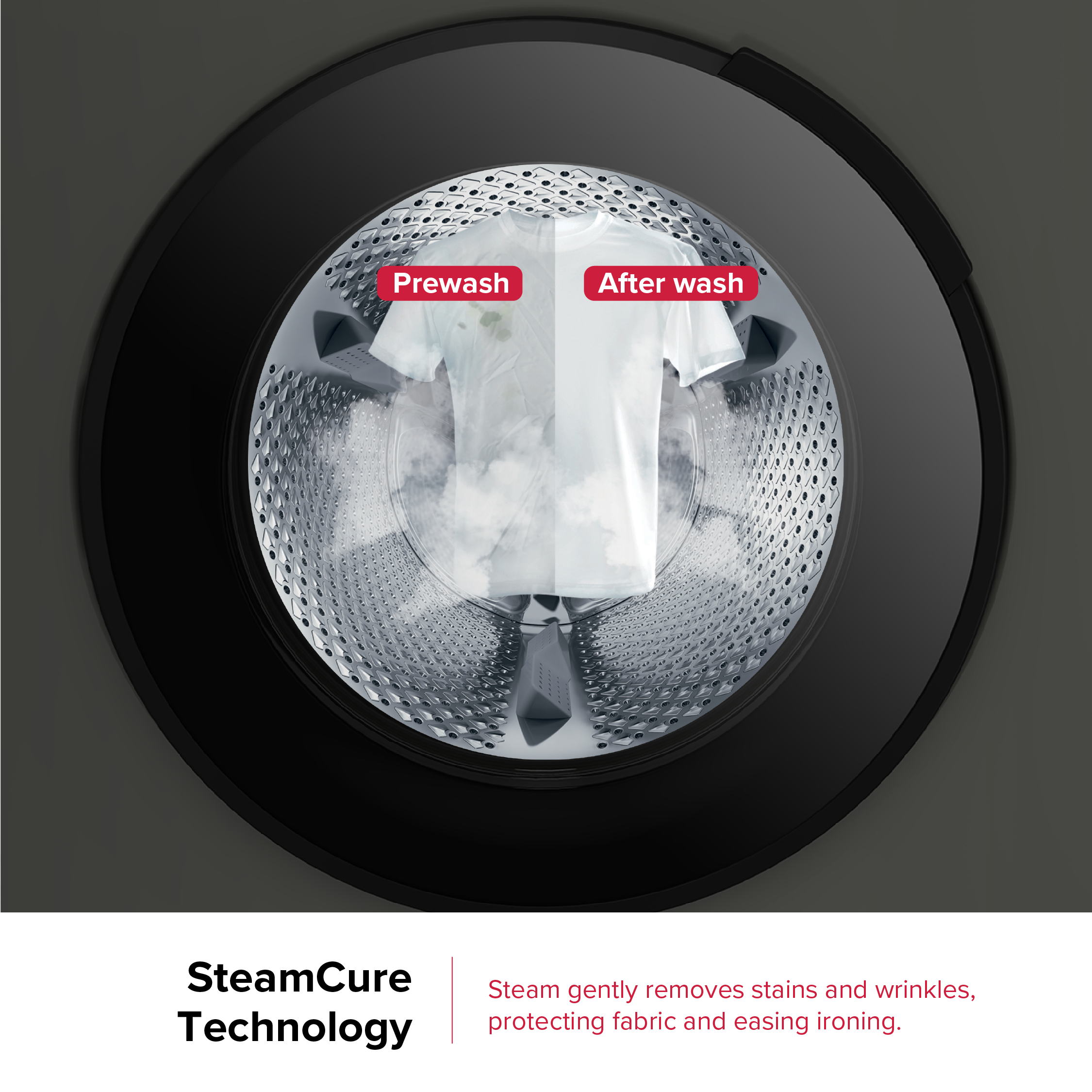 Defy 10kg SteamCure Front Loader Washing Machine Manhattan Grey DAW397