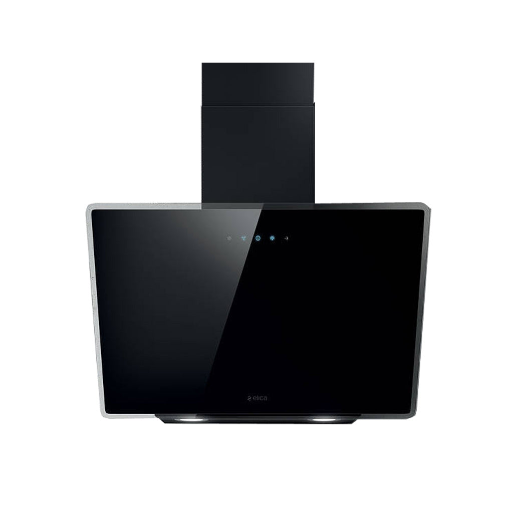 Elica 60cm Vertical Black Glass Cooker Hood 10/SHIRE60-1