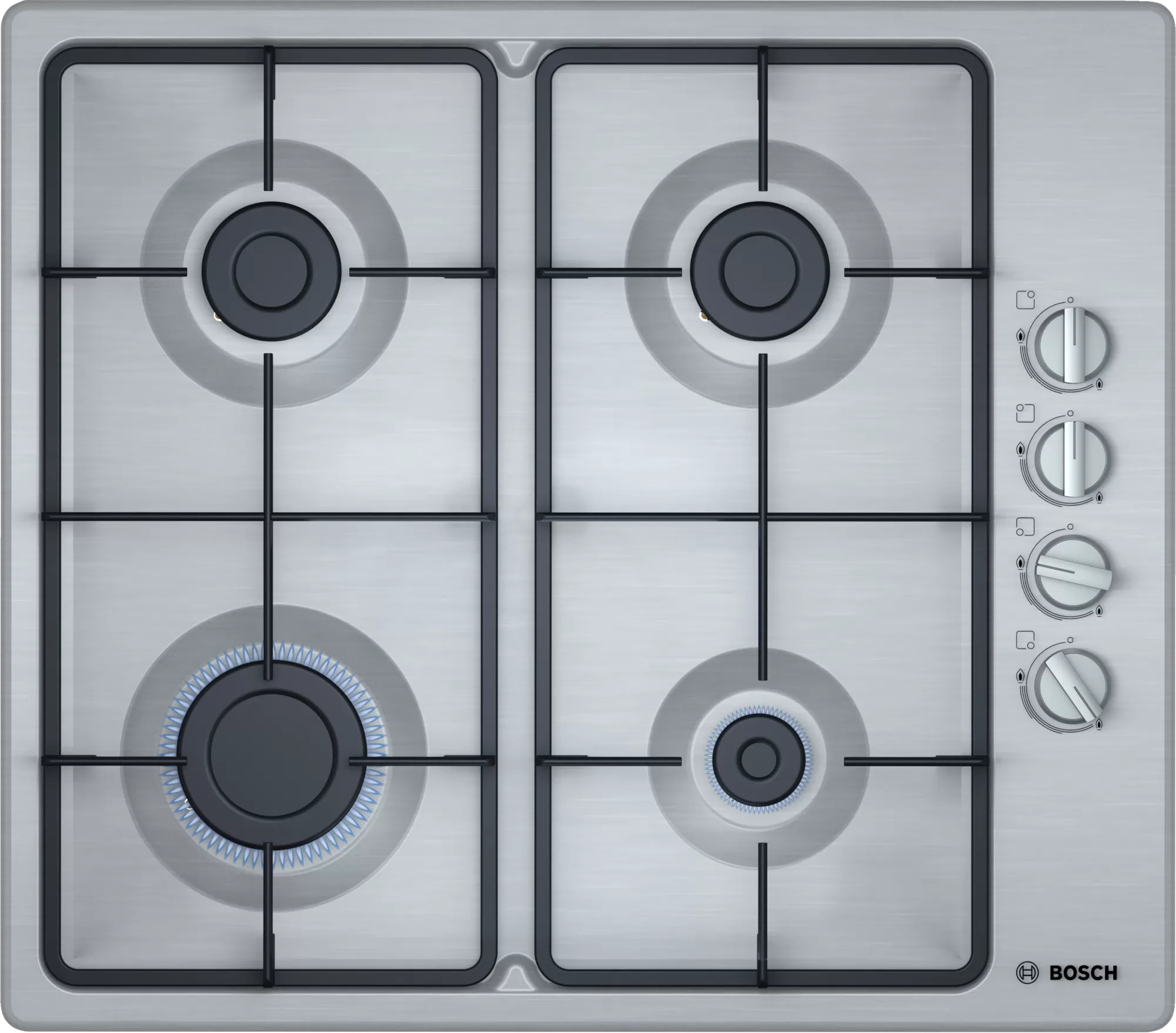 Bosch Series 2 Gas Hob Stainless Steel PBP6C5B62M