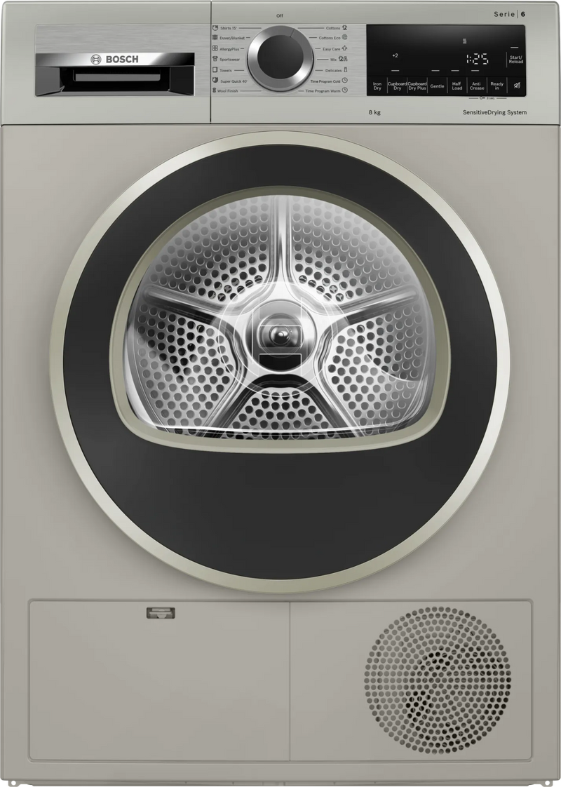 Bosch 8kg Condenser Tumble Dryer Silver Inox WPG1410XZA-1