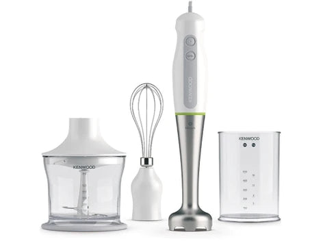 Kenwood Triblade Hand Blender with Chopper and Whisk White HDP109WG