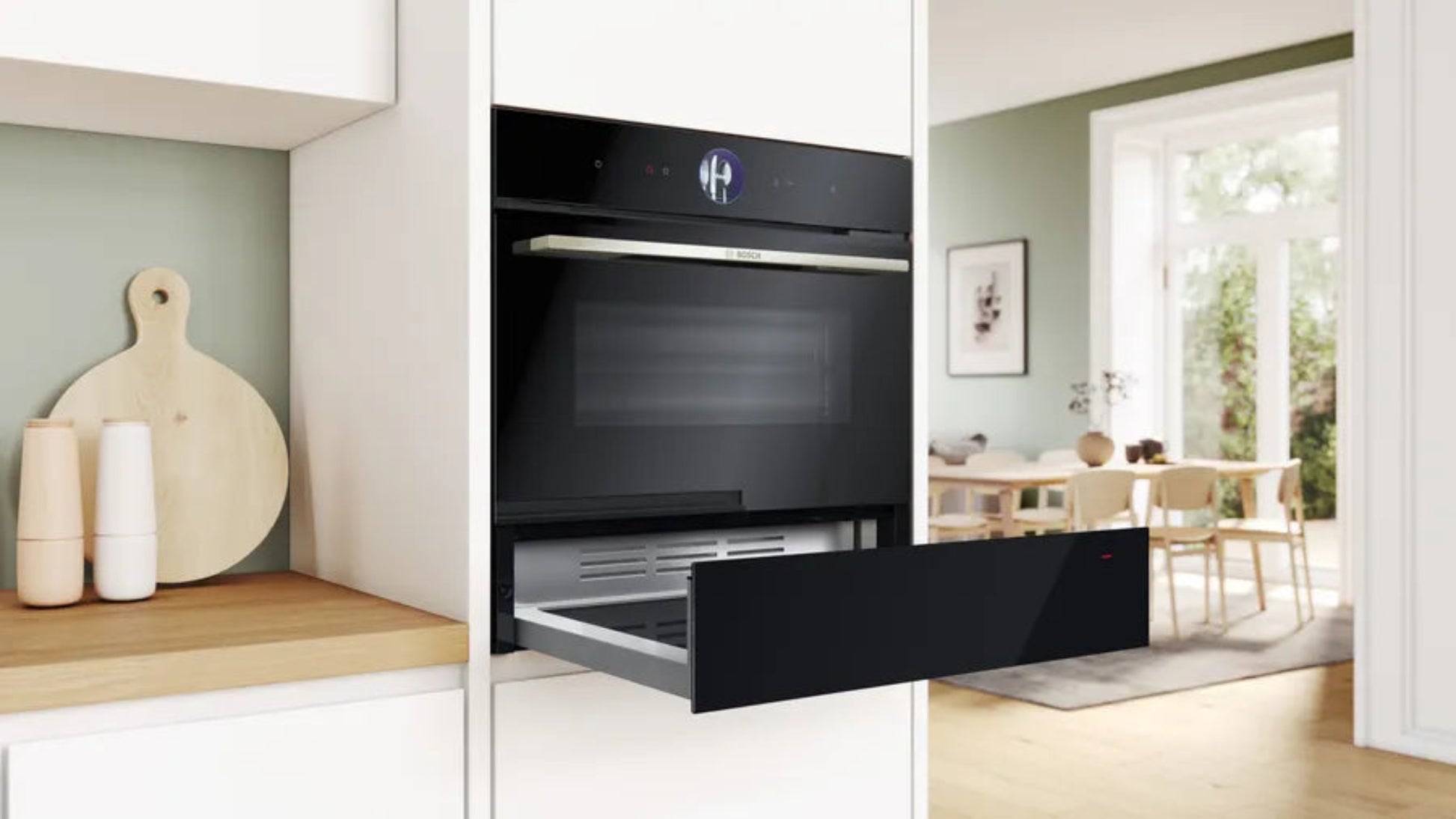 Bosch Warmer Drawer Black Glass BIC7101B1-2