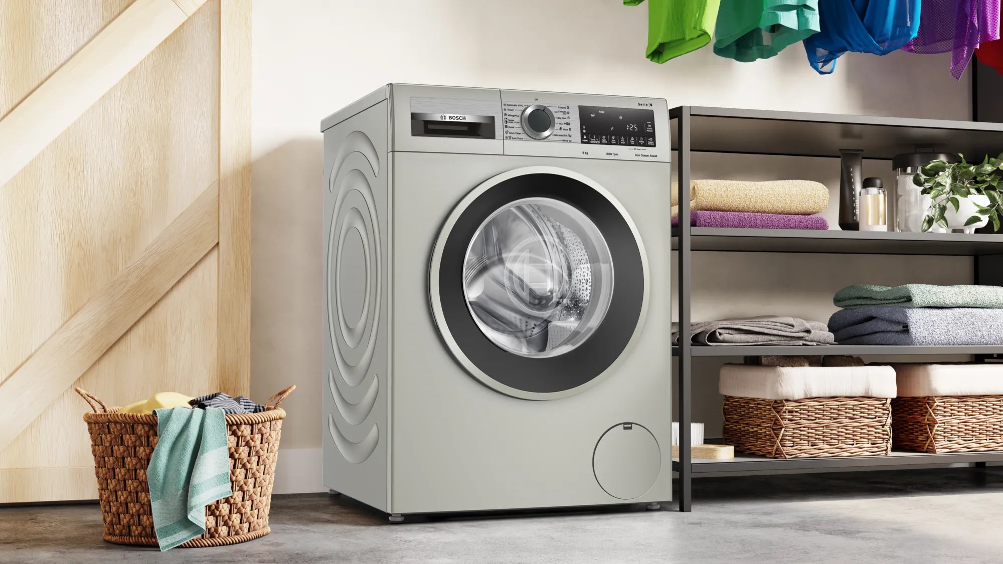 Bosch 9kg Front Loader Series 6 Washing Machine Silver Inox WGA244AXZA