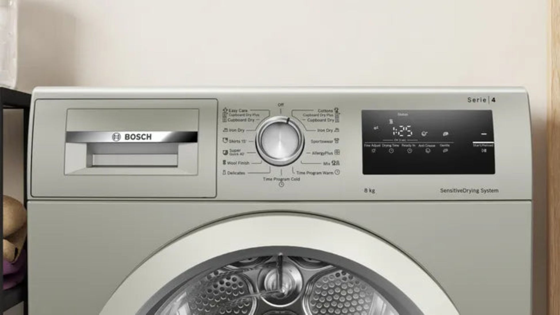 Bosch 8kg Series 4 Condenser Tumble Dryer Silver Inox WTN85401ZA-2