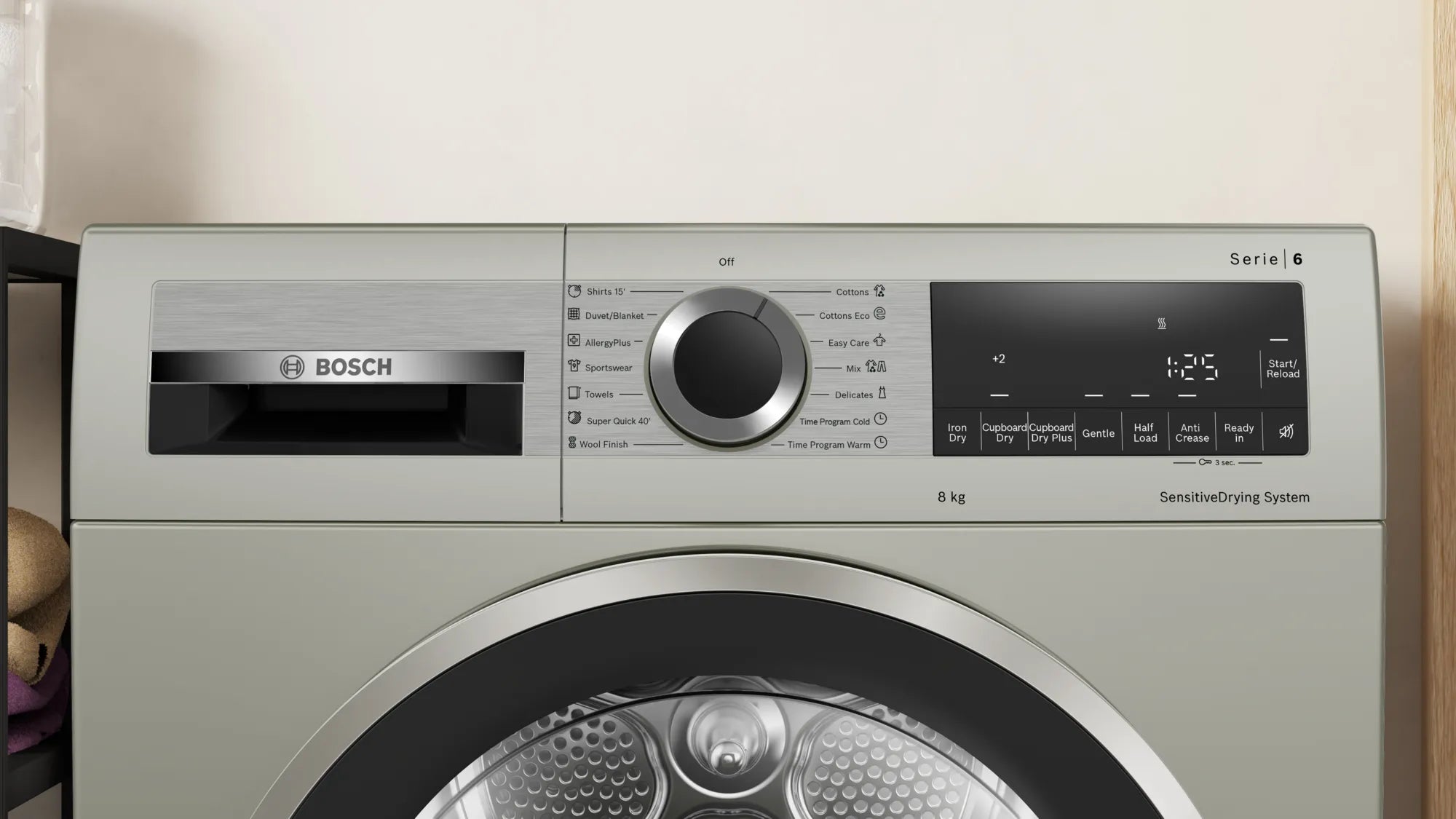 Bosch 8kg Condenser Tumble Dryer Silver Inox WPG1410XZA