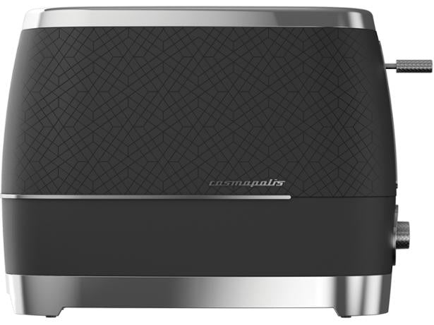 Beko 2 Slice Toaster Cosmopolis Black with Chrome TAM8202B