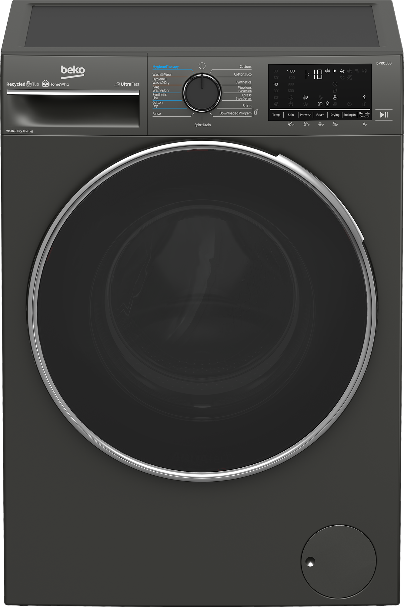 Beko 10/6kg Front Loader Combo Washing Machine Grey BWD200-2