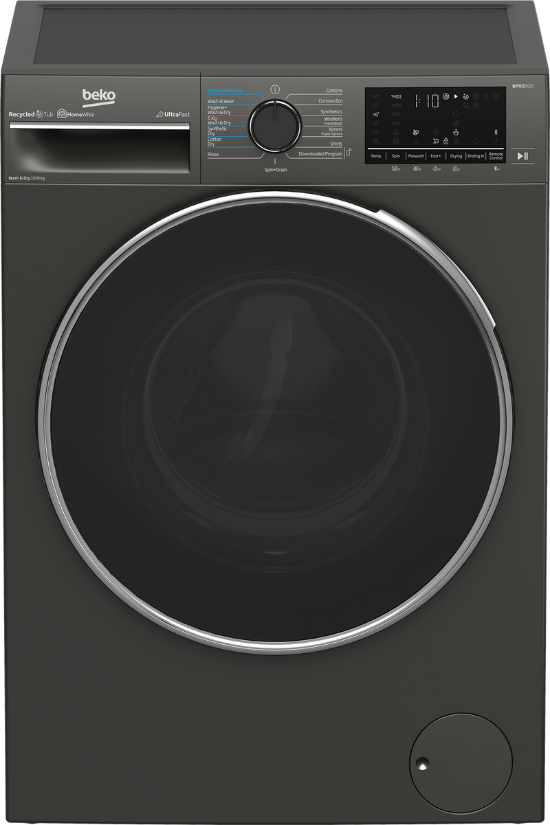 Beko 10/6kg Front Loader Combo Washing Machine Grey BWD200-2