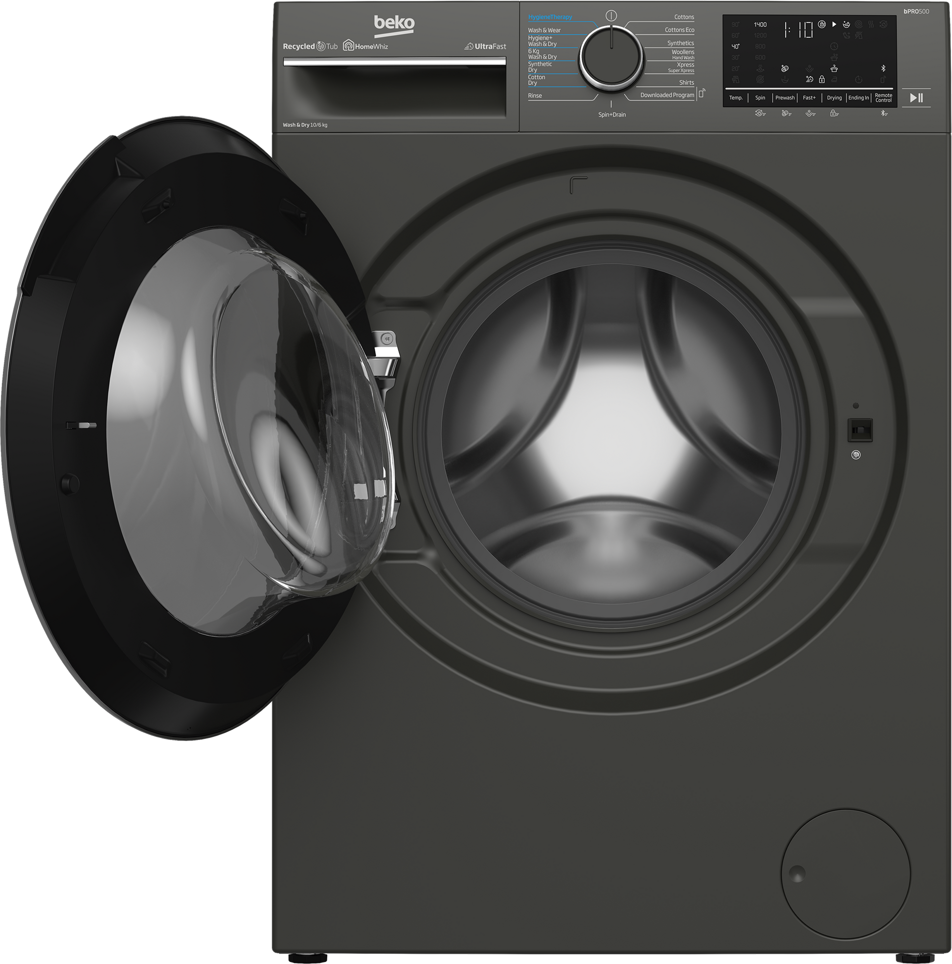 Beko 10/6kg Front Loader Combo Washing Machine Grey BWD200-4