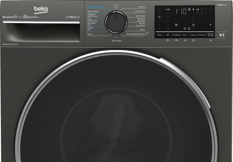 Beko 10/6kg Front Loader Combo Washing Machine Grey BWD200-3