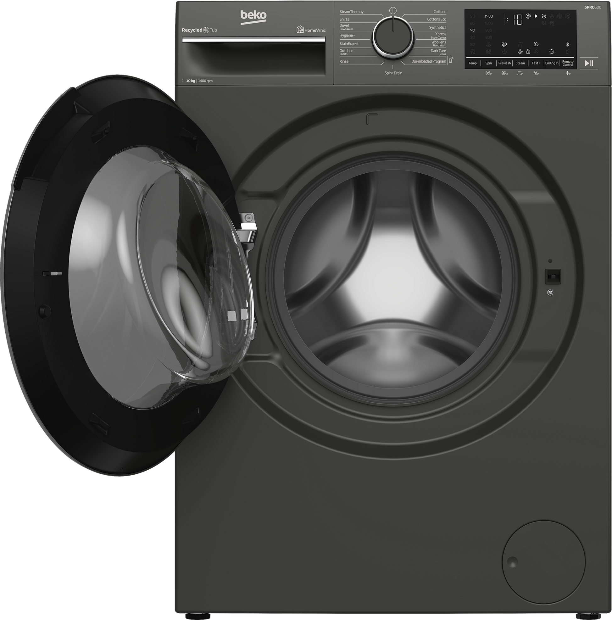 Beko 10kg Front Loader Washing Machine Manhattan Grey BAW201-3