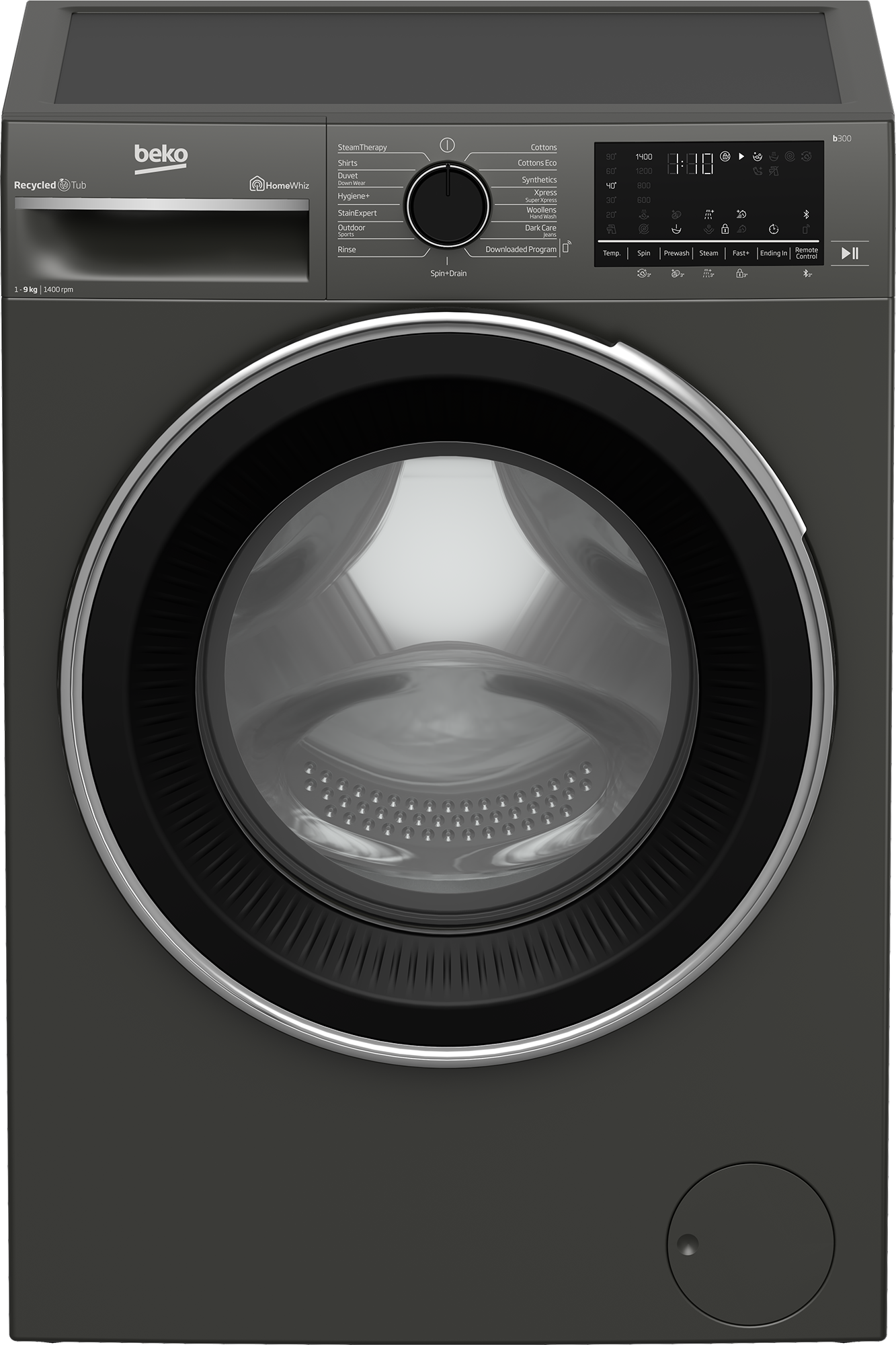 Beko 9kg Front Loader Washing Machine Manhattan Grey BAW202