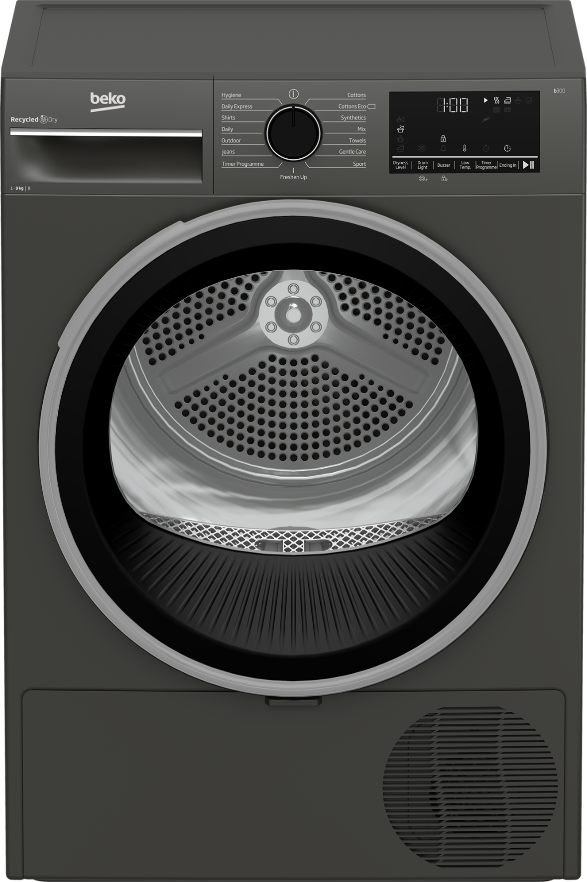 Beko 9kg Condenser Tumble Dryer Manhattan Grey B3T43113W-2