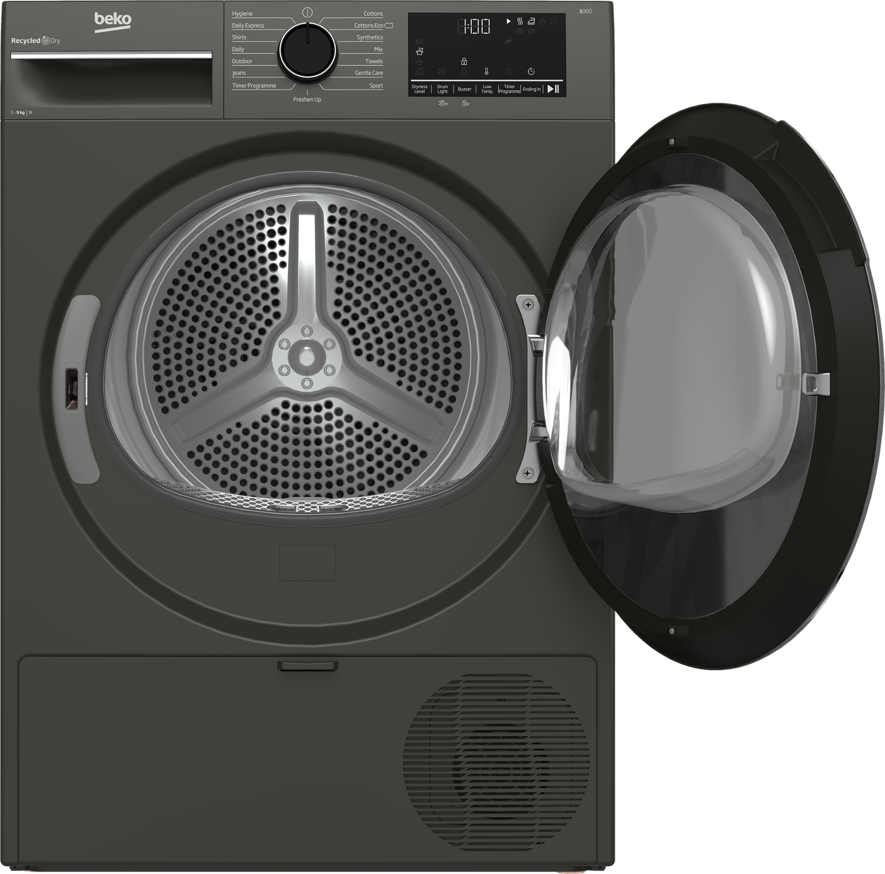 Beko 9kg Condenser Tumble Dryer Manhattan Grey B3T43113W-3