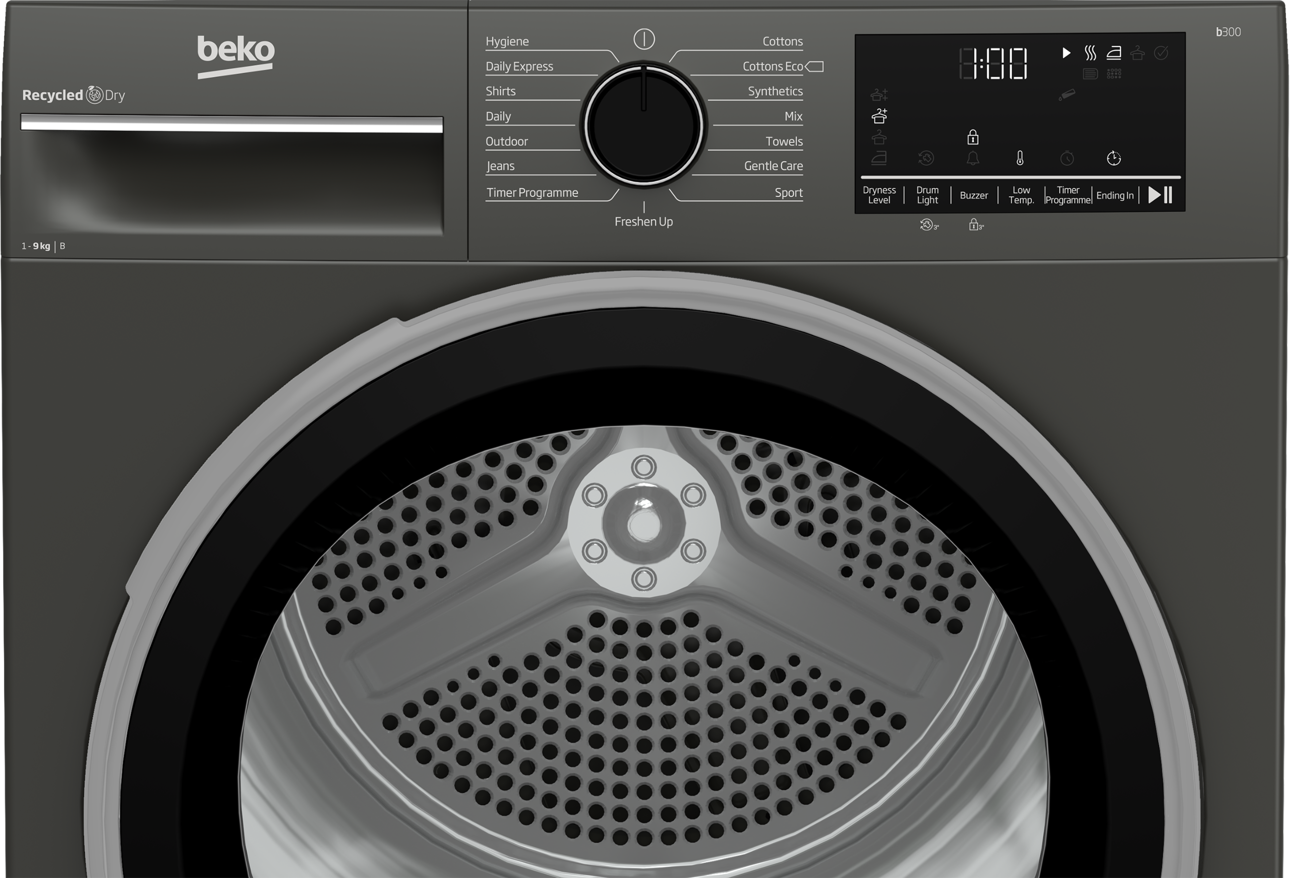 Beko 9kg Condenser Tumble Dryer Manhattan Grey B3T43113W