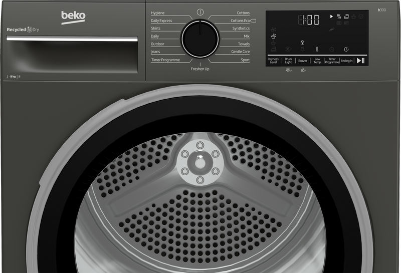 Beko 9kg Condenser Tumble Dryer Manhattan Grey B3T43113W-4