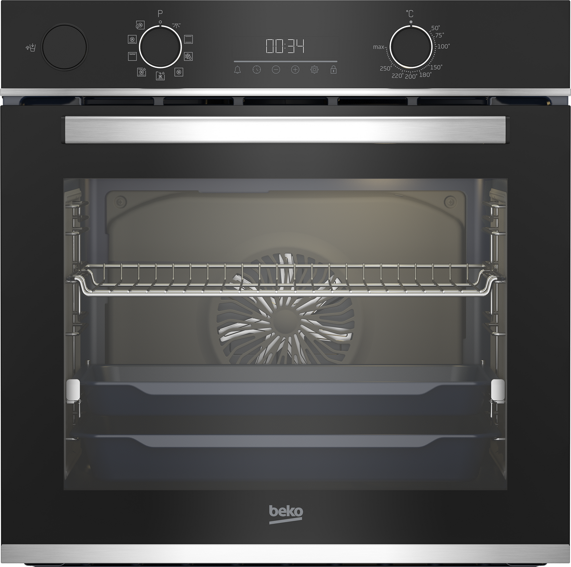 Beko 60cm Built-In Steam Assist Oven Black BBIS13300XMSE