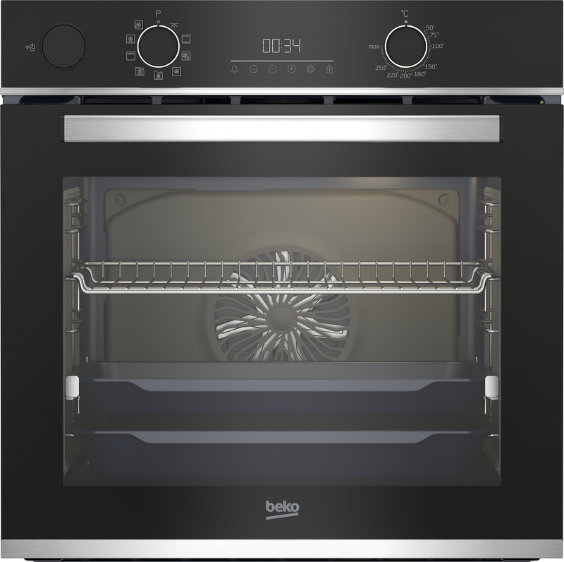 Beko 60cm Built-In Steam Assist Oven Black BBIS13300XMSE-1
