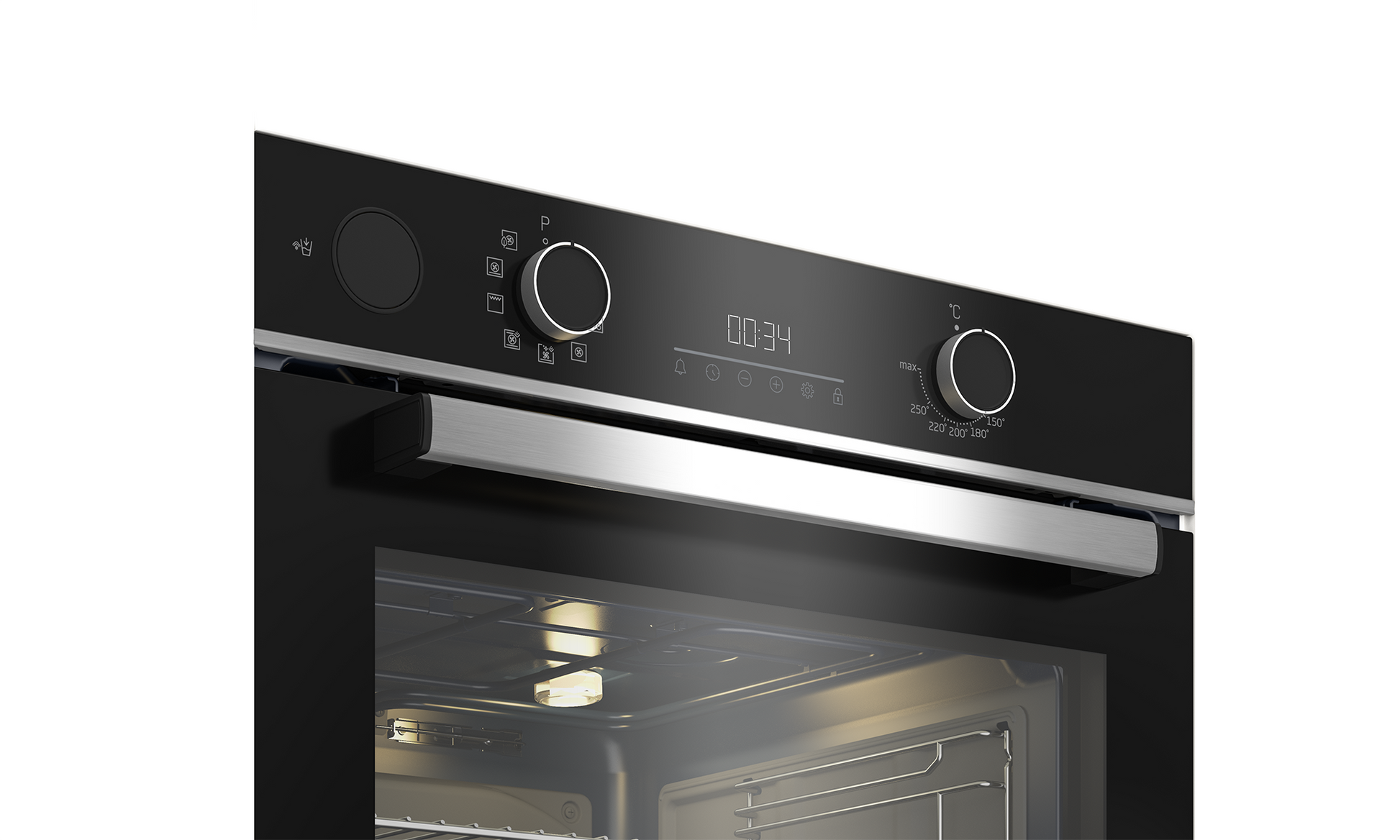 Beko 60cm Built-In Steam Assist Oven Black BBIS13300XMSE-4
