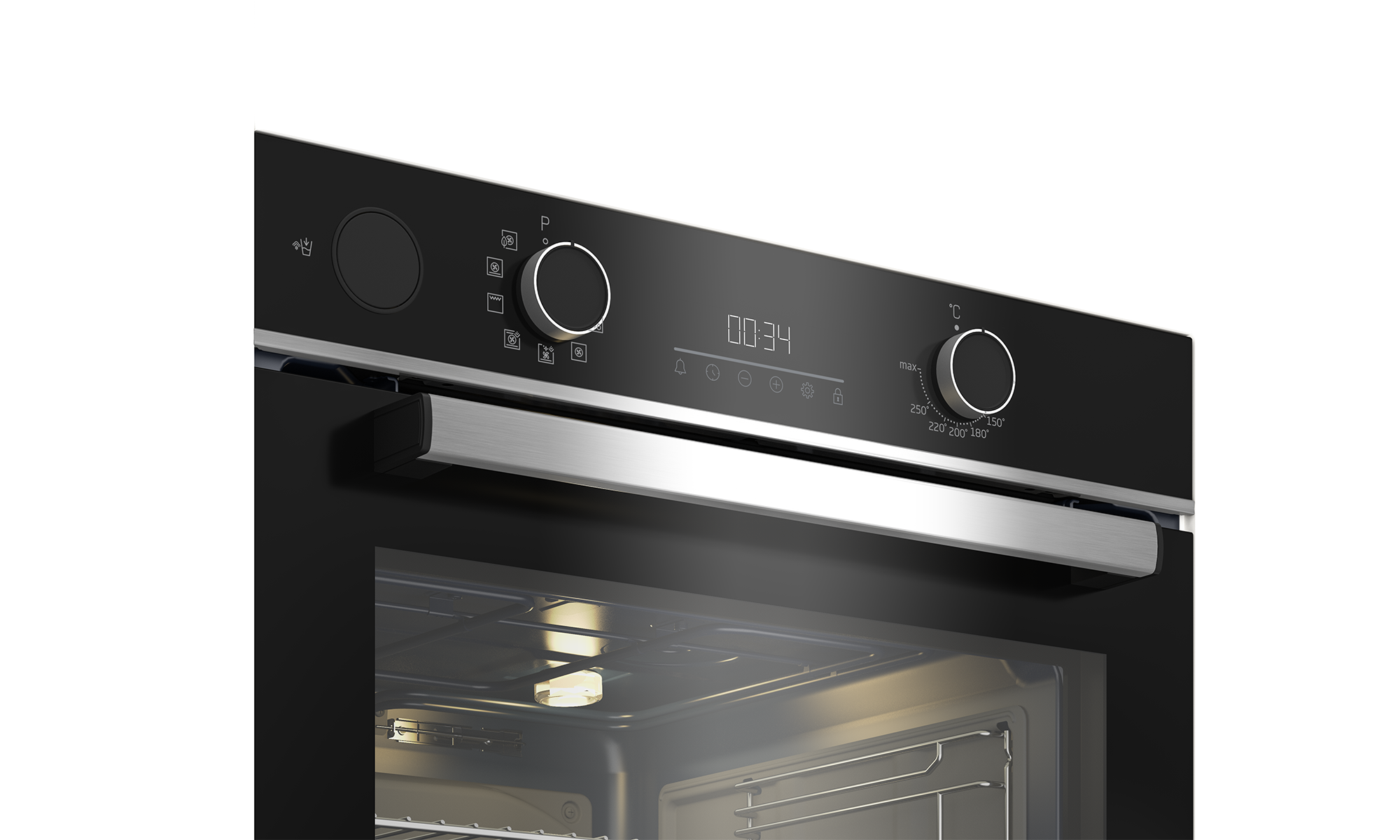 Beko 60cm Built-In Steam Assist Oven Black BBIS13300XMSE