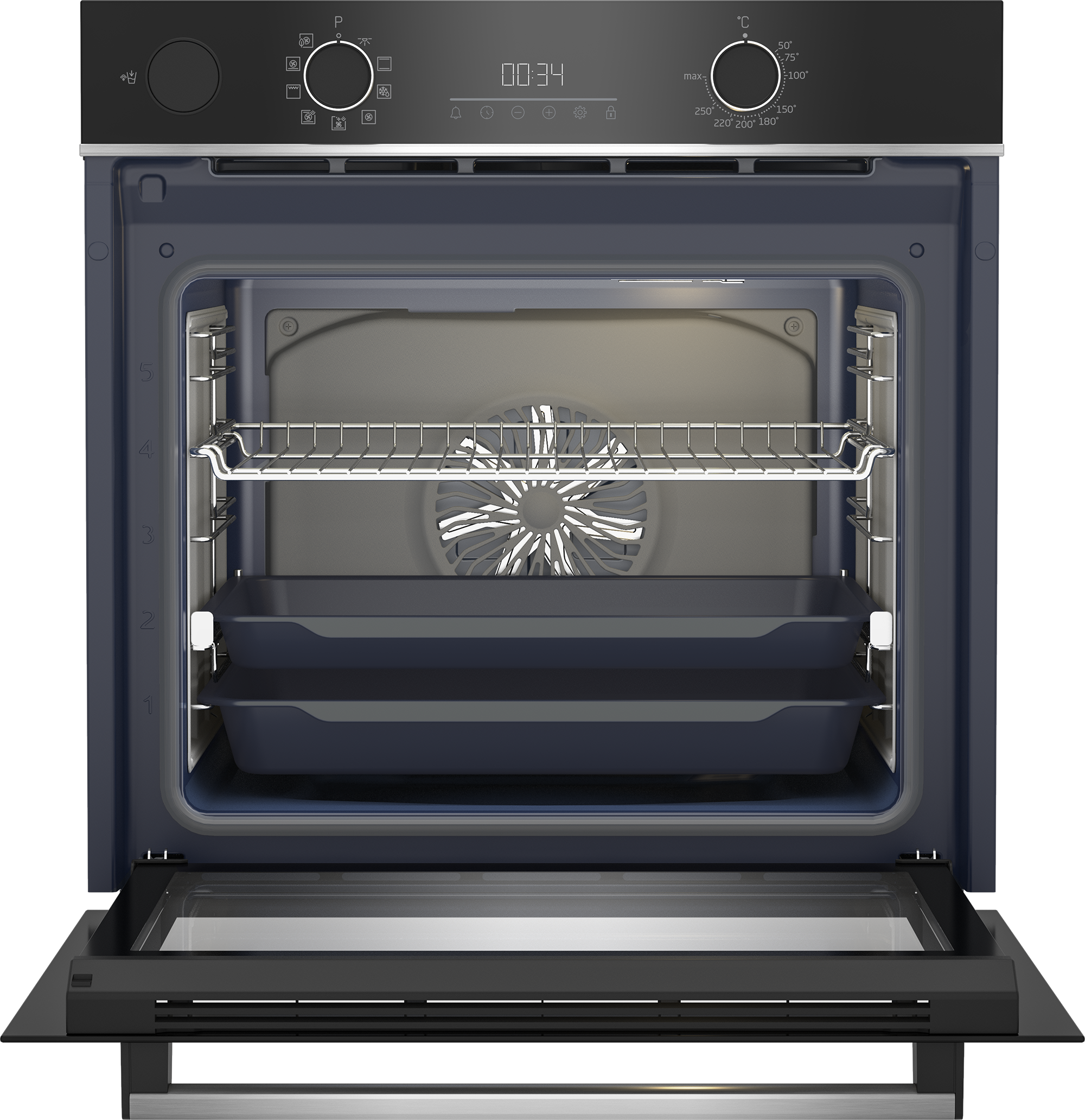 Beko 60cm Built-In Steam Assist Oven Black BBIS13300XMSE