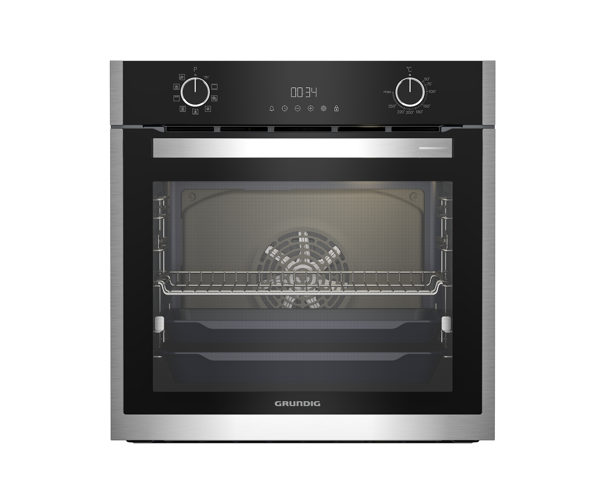 Grundig Built In Oven Black GEBM19300BC