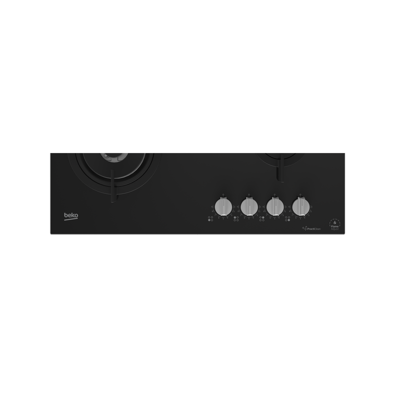 Beko 65cm Gas on Glass Hob Black MACM11B-6