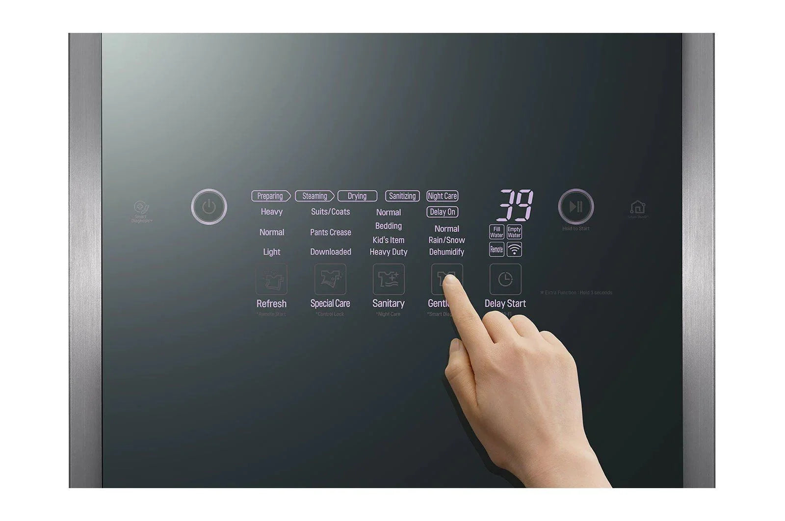 LG Styler Slim, ThinQ enabled Steam closet with Mirrored Glass finish S3MFC-4