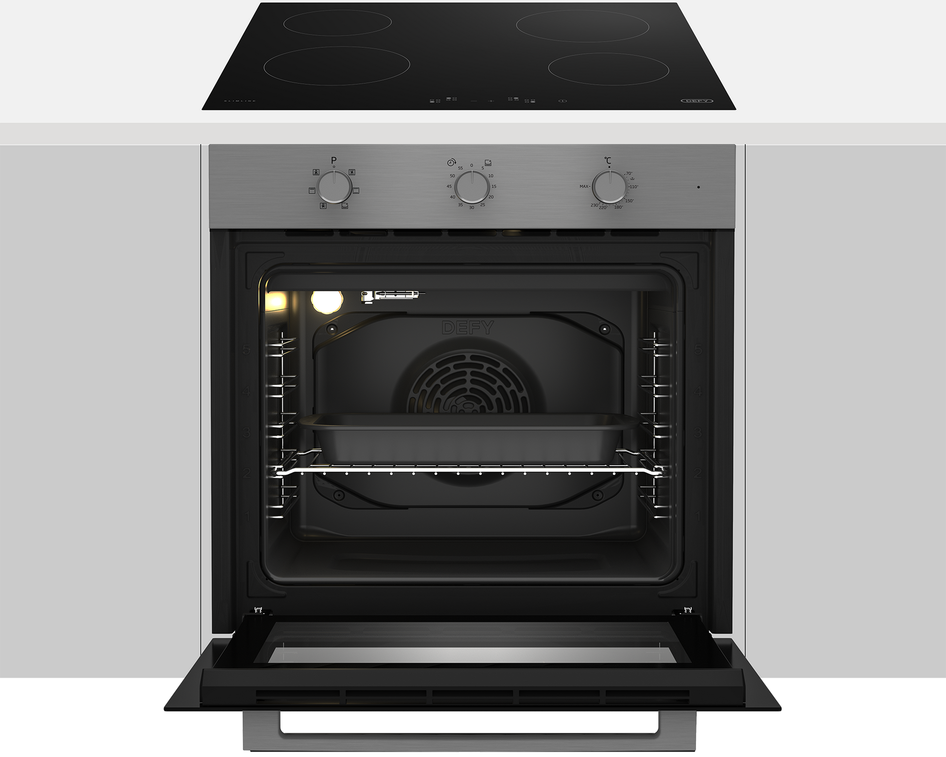 Defy Oven And Hob Set Stainless Steel DCB866-3