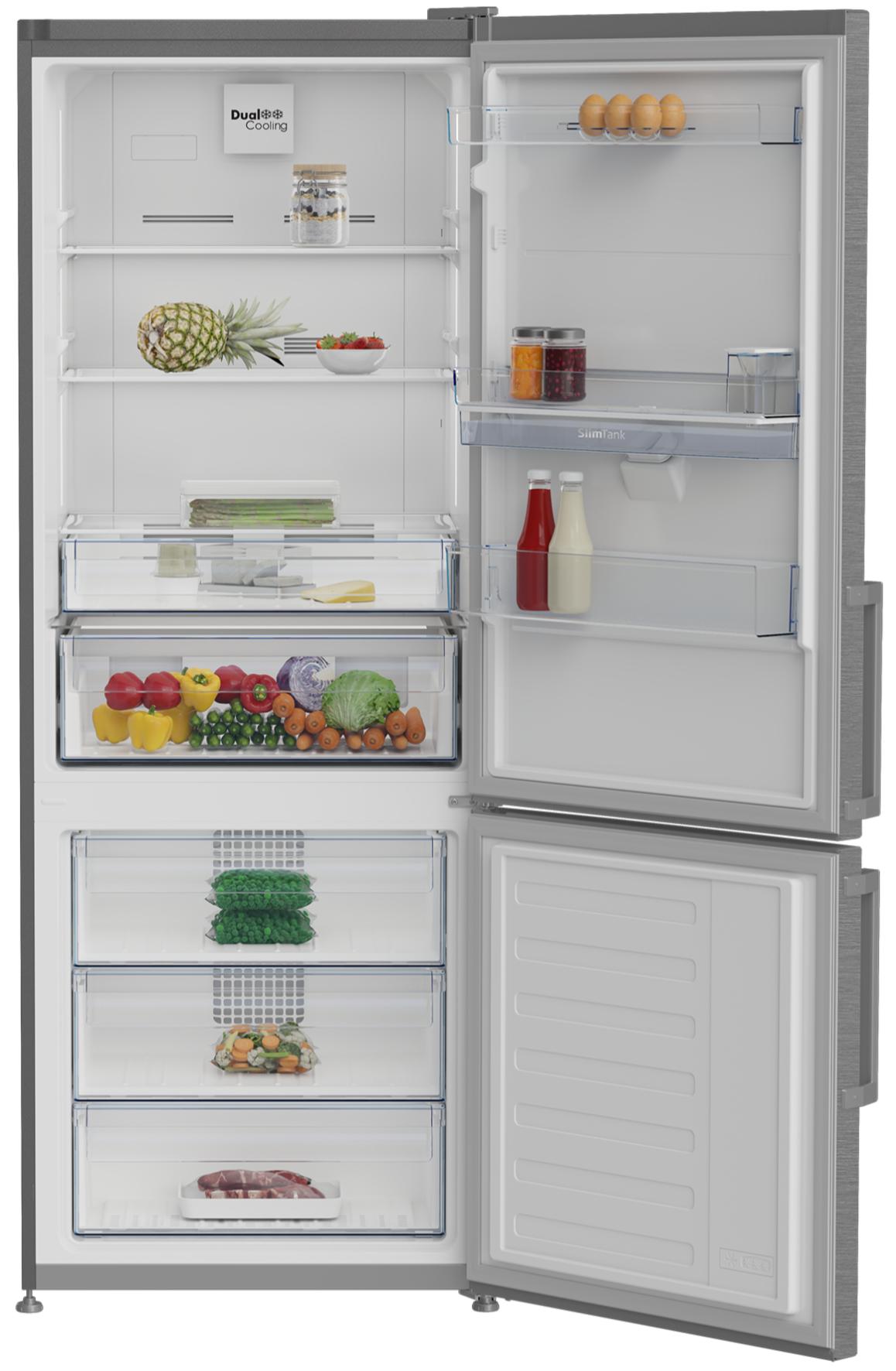 Defy 450L Fridge/Freezer 70cm K70520N Eco WD M Stainless Steel DAC705-3