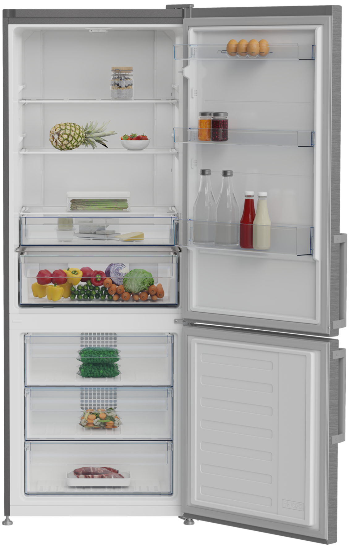 Defy 464L Fridge/Freezer 70cm K70520 Eco M Stainless Steel DAC704-5