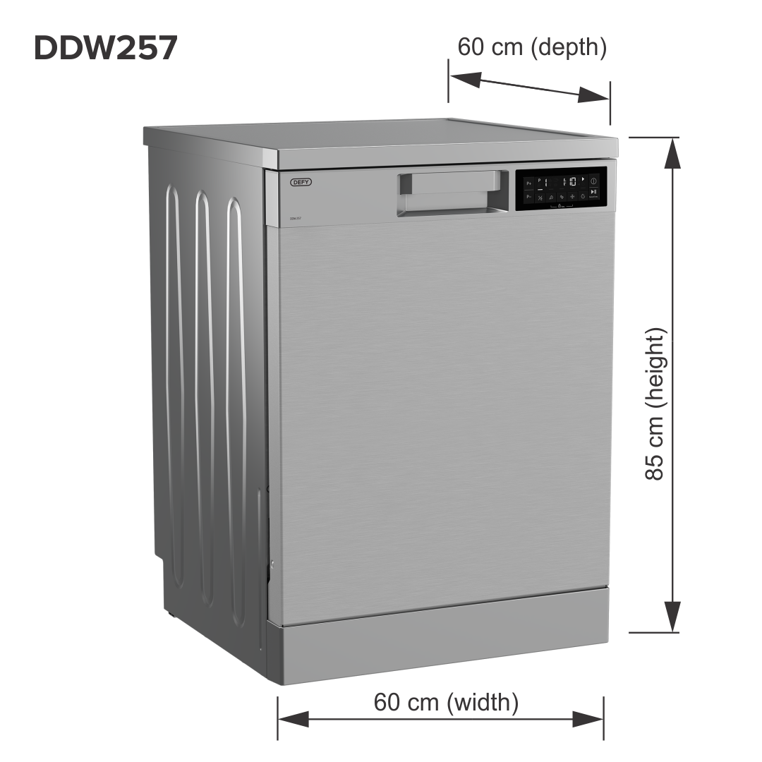 Defy 15 Place Setting Dishwasher Inox DDW257-5