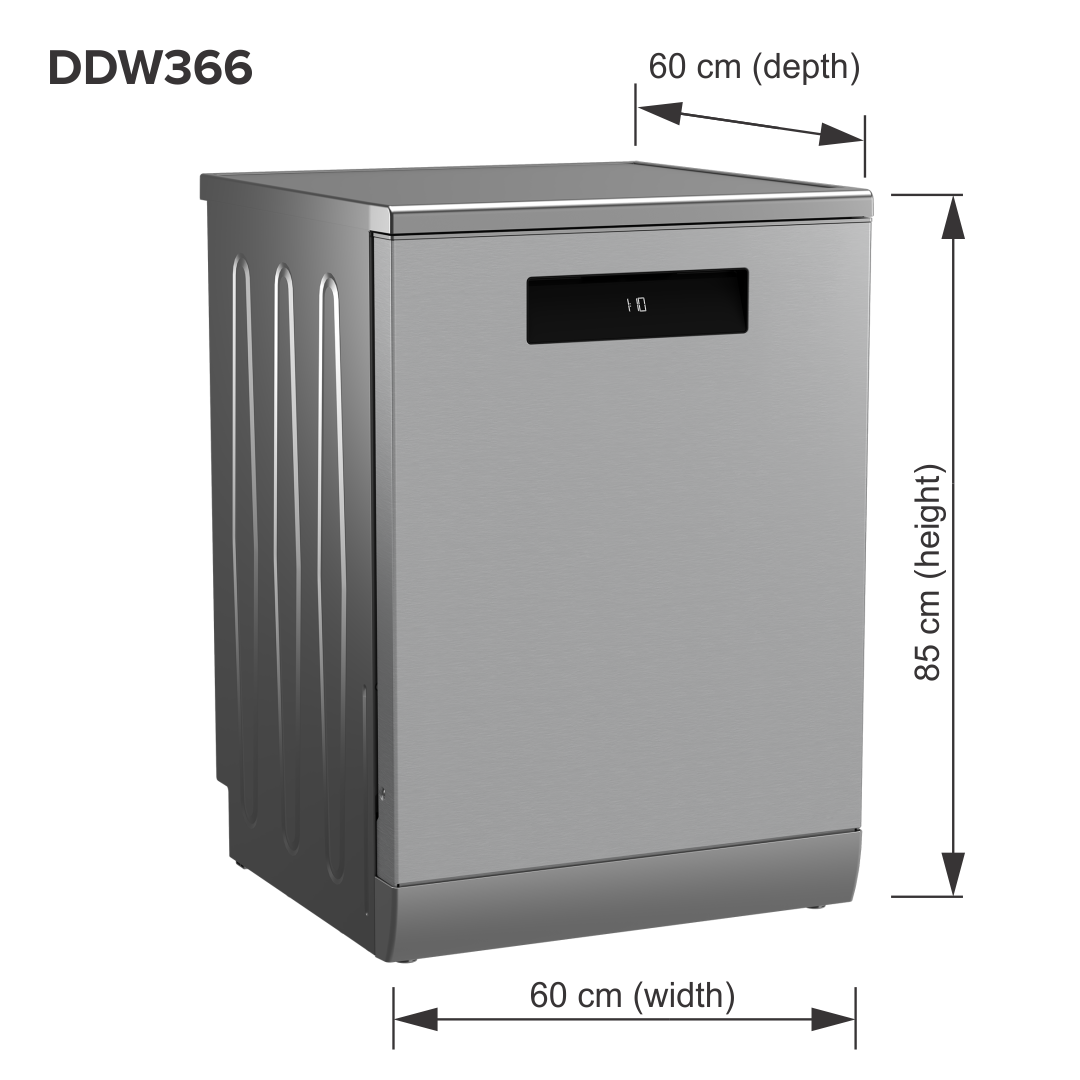 Defy 15 Place Setting Dishwasher Inox DDW366-8