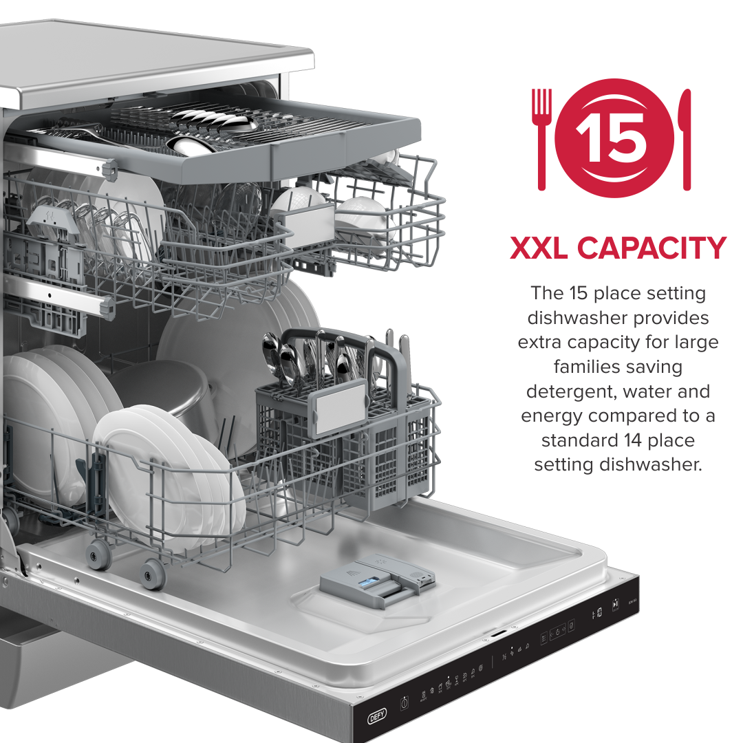 Defy 15 Place Setting Dishwasher Inox DDW366-13