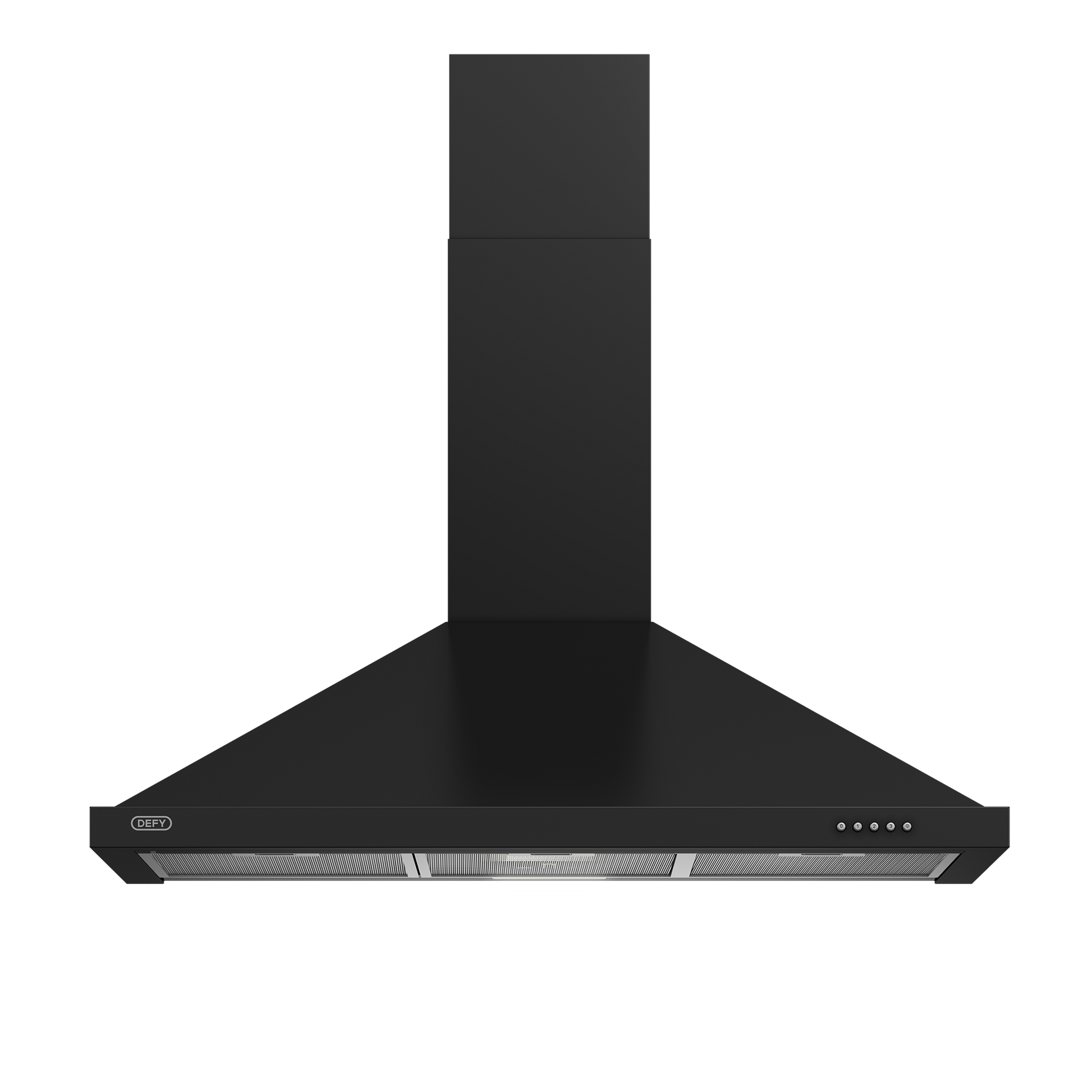 Defy 90cm Chimney Cookerhood Black DCH90CB-2