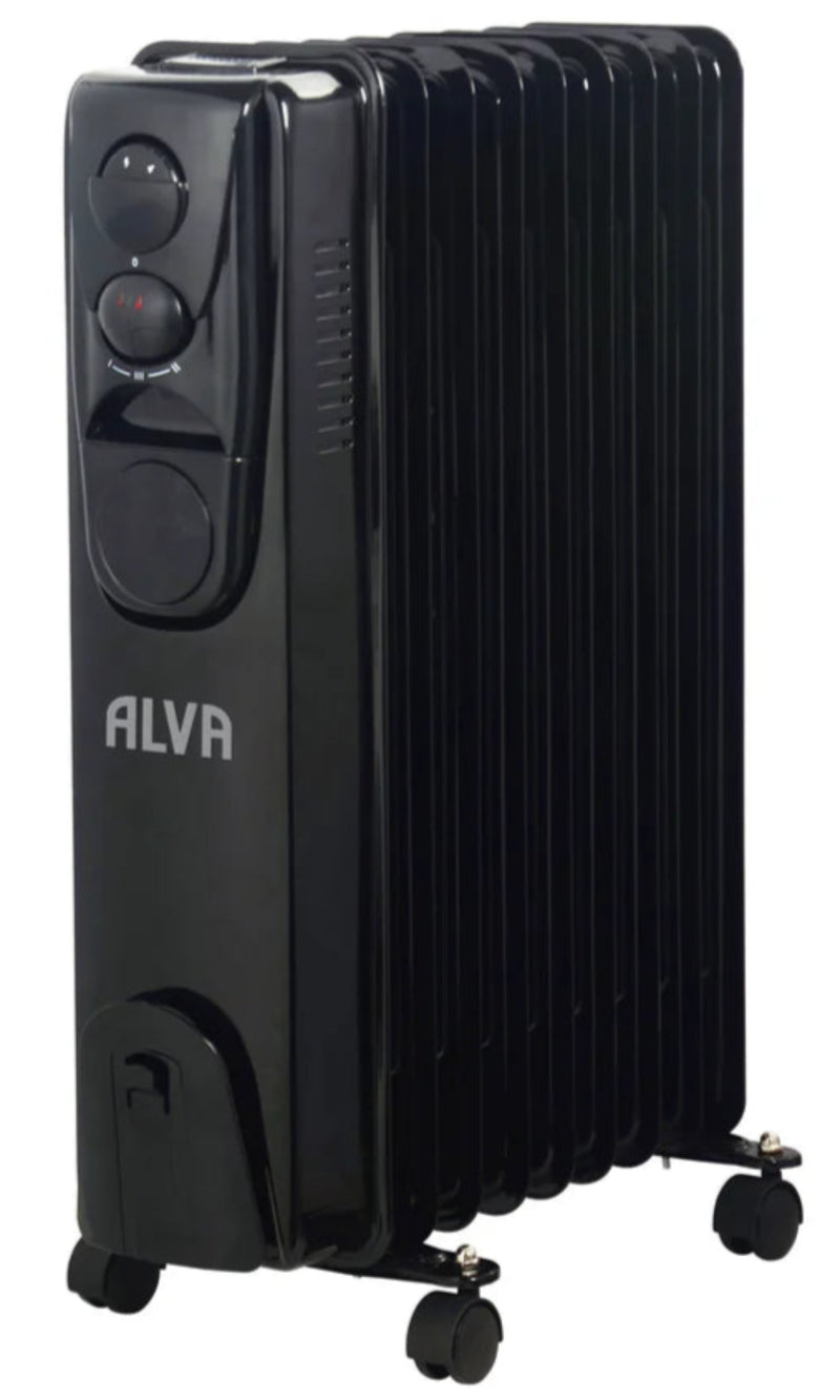 Alva 9 Fin 2000W Oil Heater Black AOH201-9-1