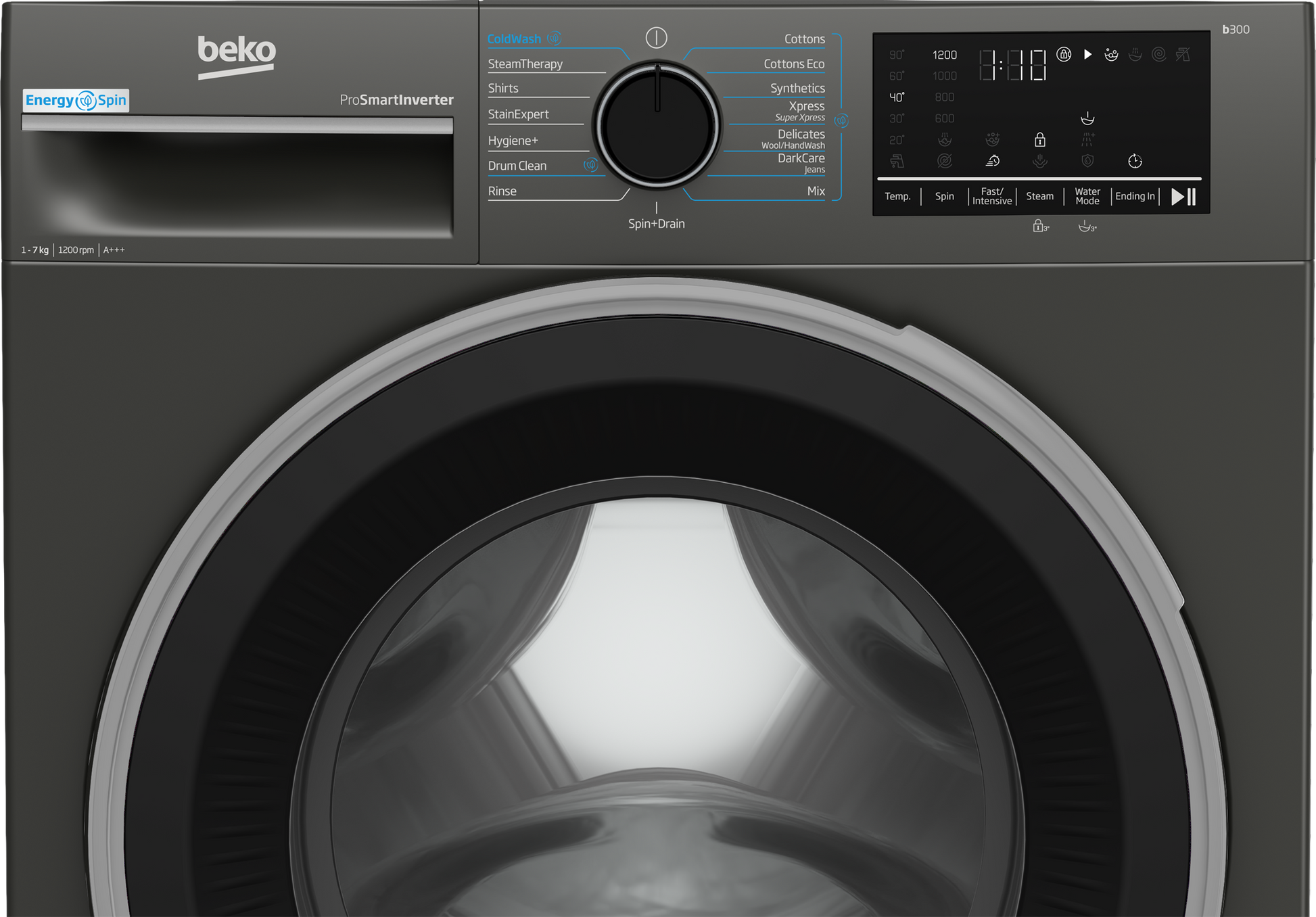 Beko 7kg Front Loader Washing Machine Twilight Grey BAW206-4
