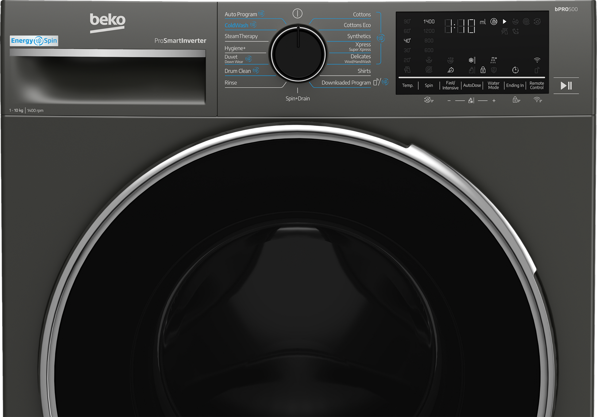 Beko 10kg Front Loader Washing Machine Twilight Grey BAW209-4