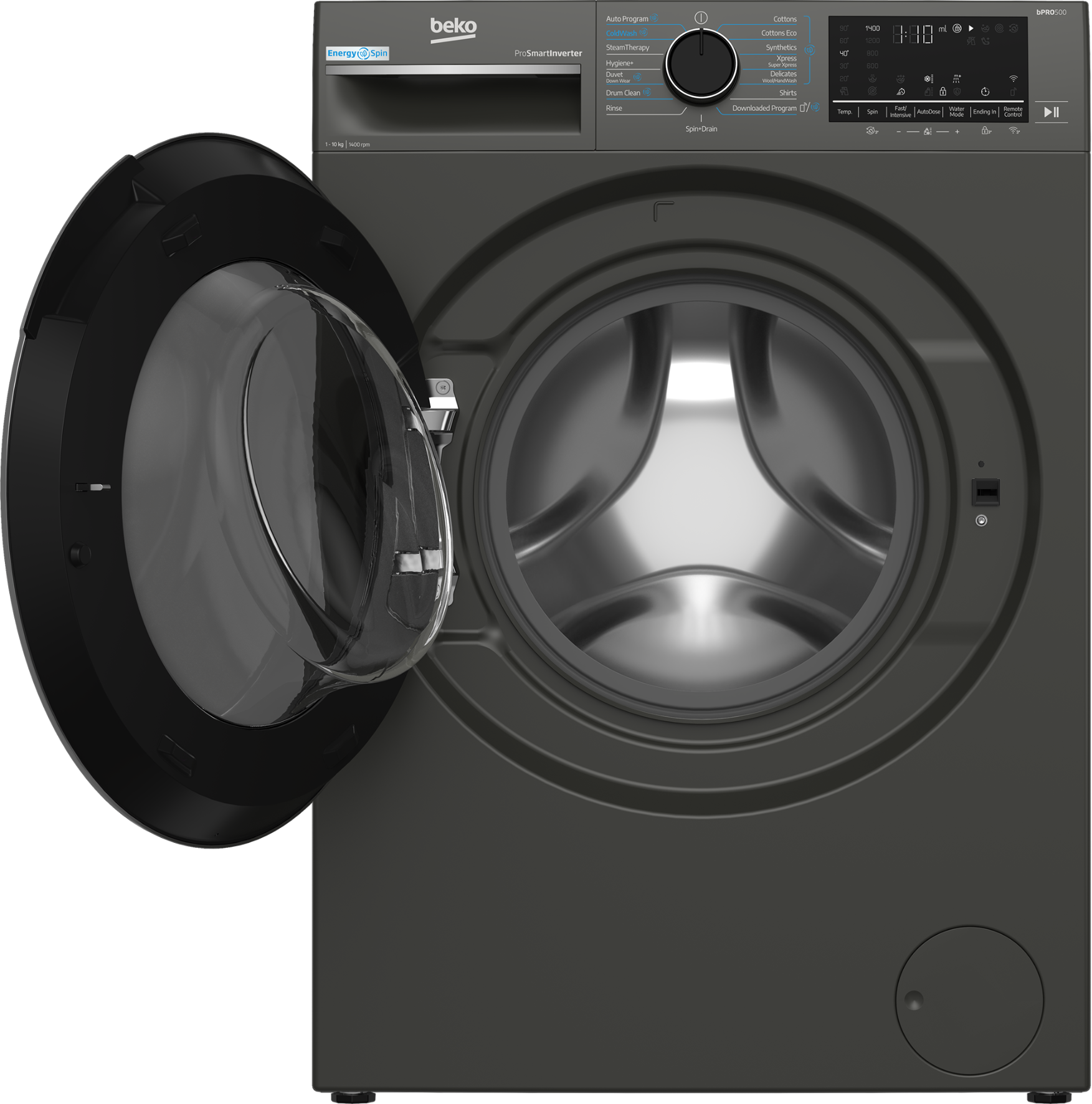 Beko 10kg Front Loader Washing Machine Twilight Grey BAW209-3