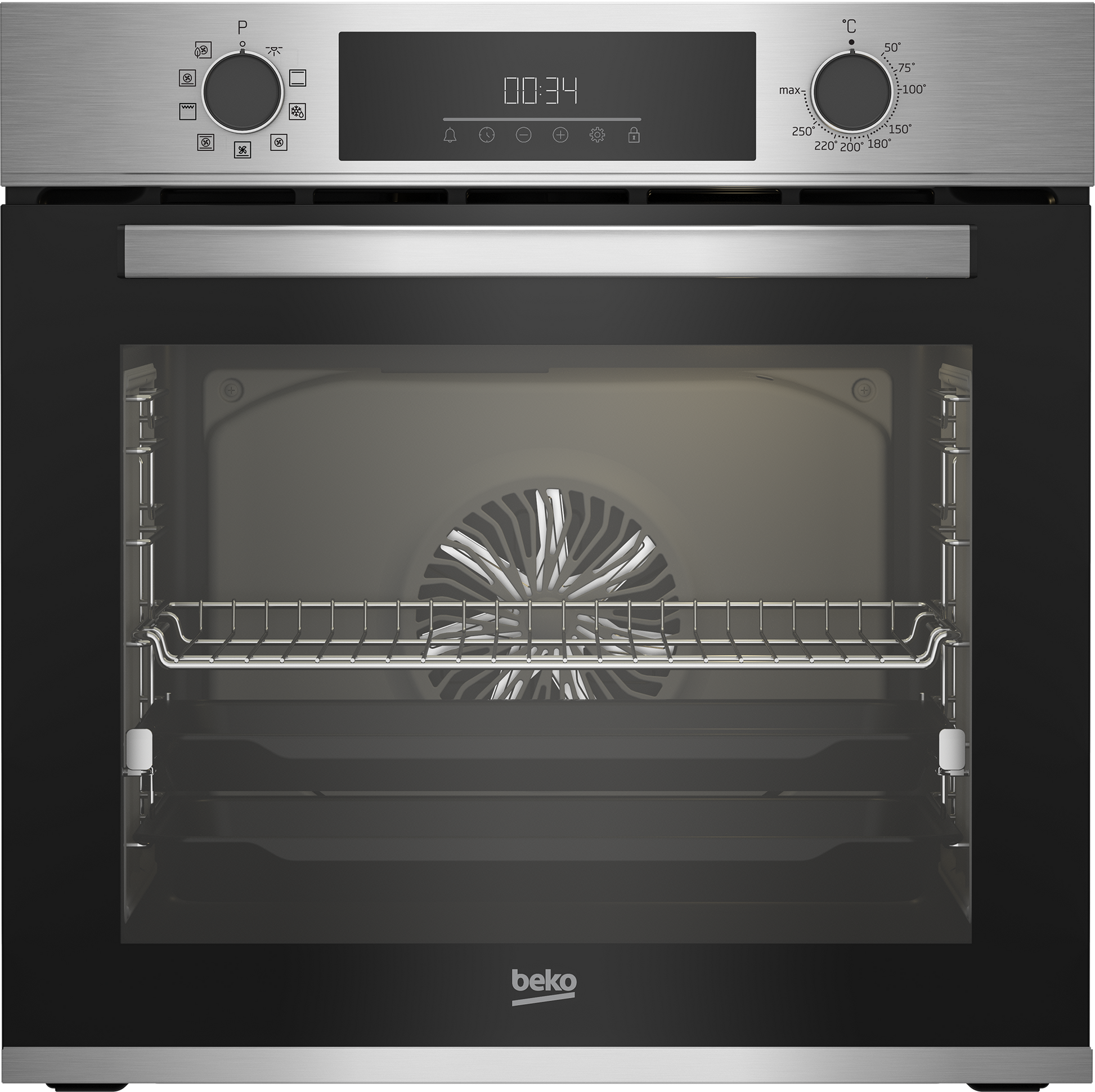 Beko 60cm Built-In Multifunction Oven Stainless Steel BBIM12302XCE-2
