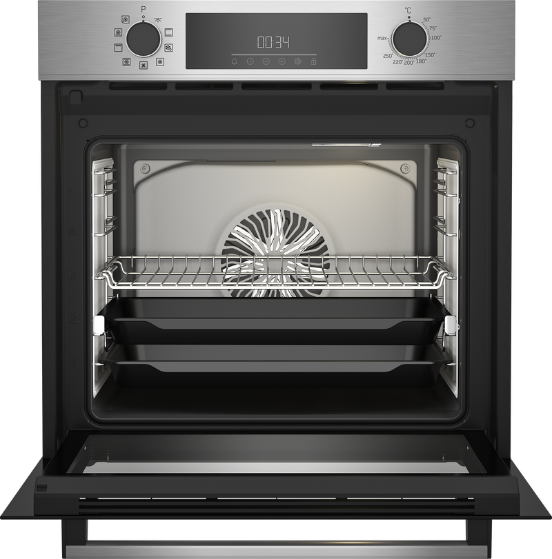 Beko 60cm Built-In Multifunction Oven Stainless Steel BBIM12302XCE-1