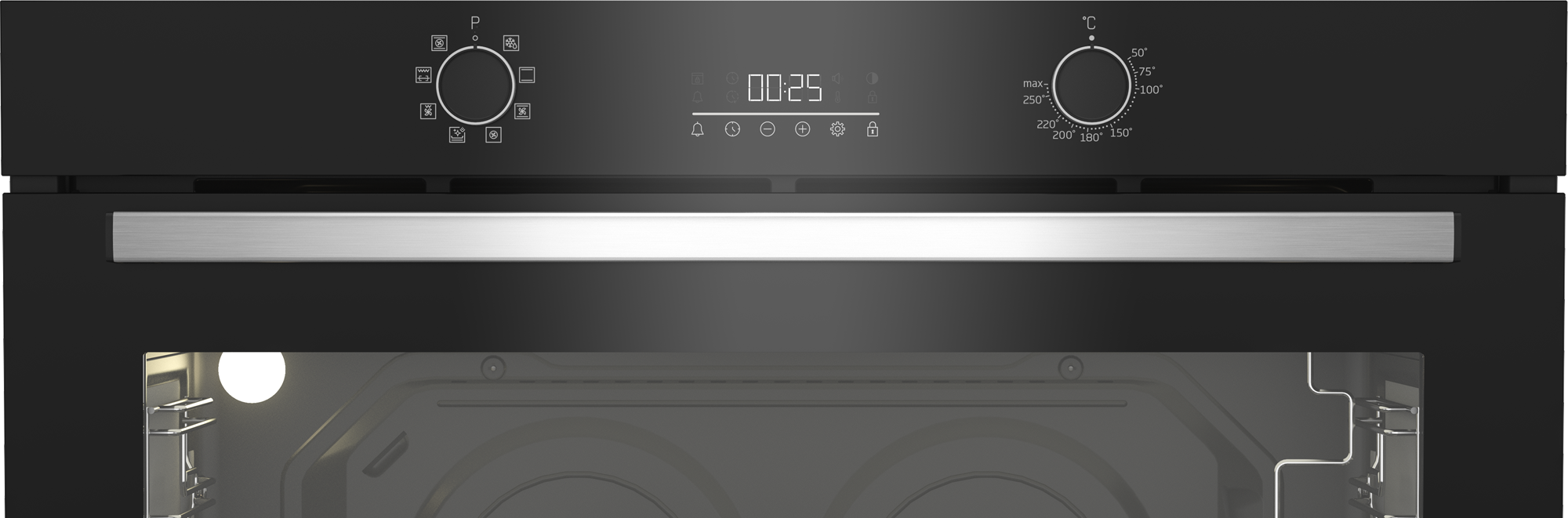 Beko 90CM Twin Fan Oven Black With Touch Control BBWMT12300XS