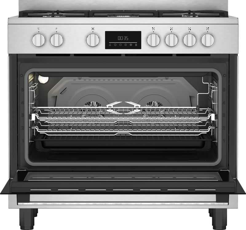 Beko Multifunction Twin Fan Gas/Electric Stove Stainless Steel BGTW11225EX-5