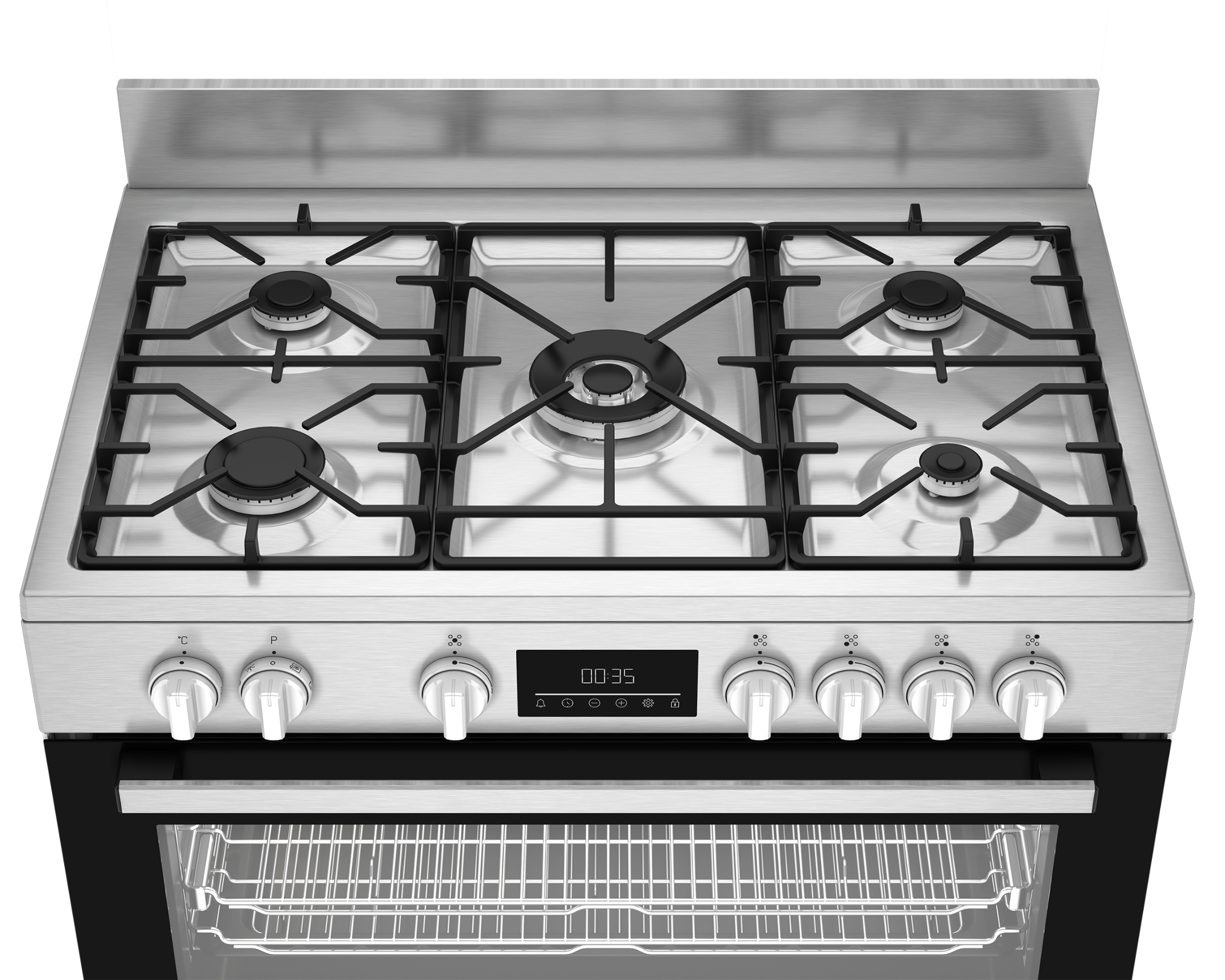 Beko Multifunction Twin Fan Gas/Electric Stove Stainless Steel BGTW11225EX