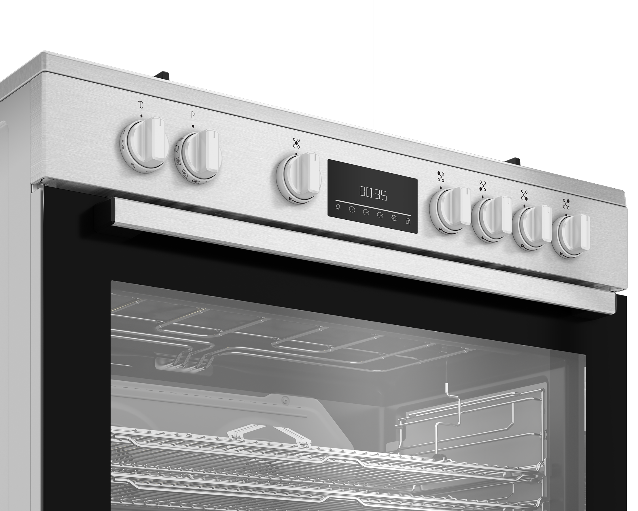 Beko Multifunction Twin Fan Gas/Electric Stove Stainless Steel BGTW11225EX