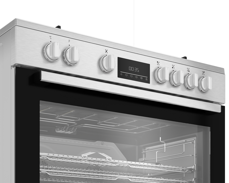 Beko Multifunction Twin Fan Gas/Electric Stove Stainless Steel BGTW11225EX-4