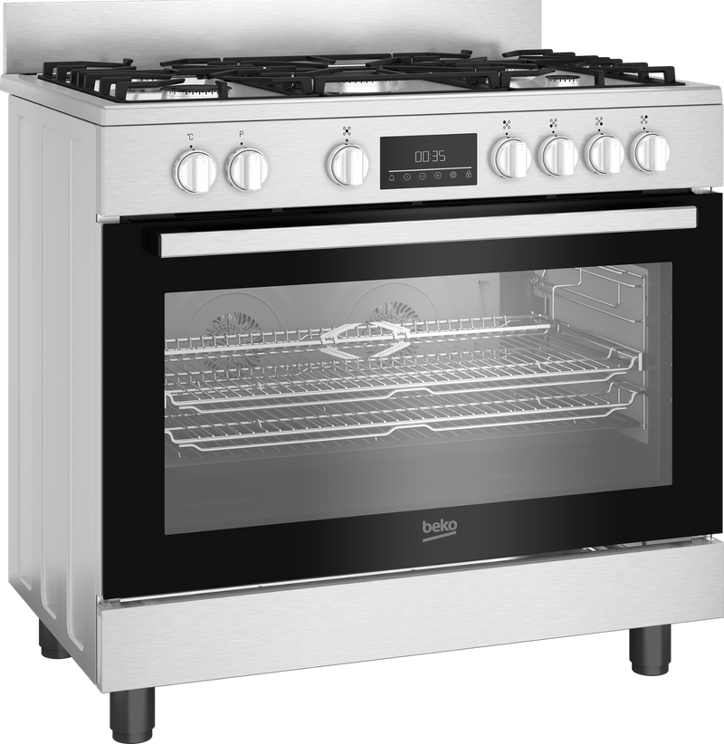 Beko Multifunction Twin Fan Gas/Electric Stove Stainless Steel BGTW11225EX-2
