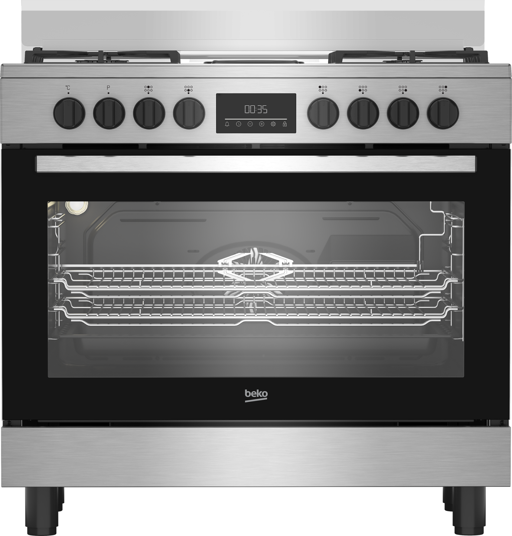 Beko Freestanding Multifunction Gas/Electric Stove BGM21225EX-1